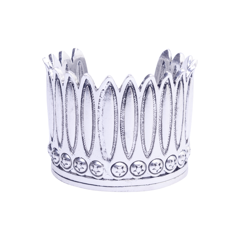 SILVER CROWN BANGLE BRACELET